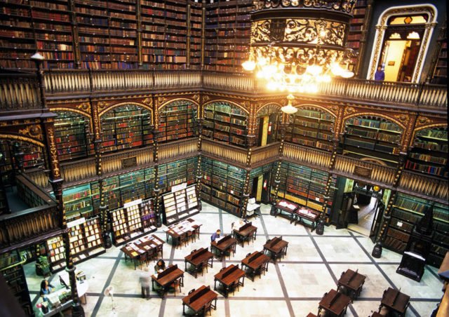 bibliotecas mais bonitas do mundo - Sala de leitura real portuguesa, Rio de Janeiro